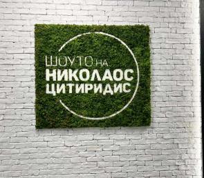 "Шоуто на Николаос Цитиридис" - лого от мъх